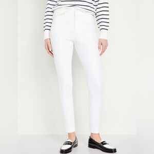 NWT Old Navy High-Waisted Pixie Skinny Ankle Pants in White Size 14